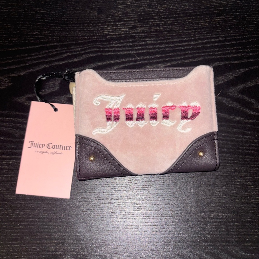 Juicy Couture Pink and Brown Wallet Sleek Design